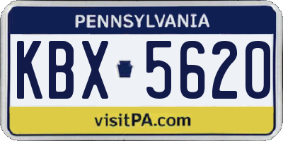 PA license plate KBX5620