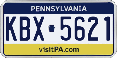 PA license plate KBX5621