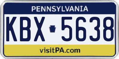PA license plate KBX5638