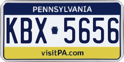 PA license plate KBX5656