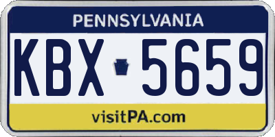 PA license plate KBX5659
