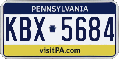 PA license plate KBX5684