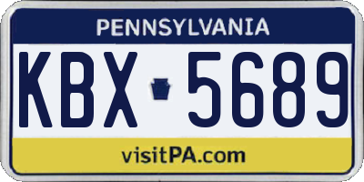 PA license plate KBX5689