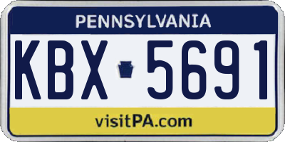 PA license plate KBX5691