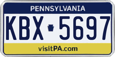 PA license plate KBX5697