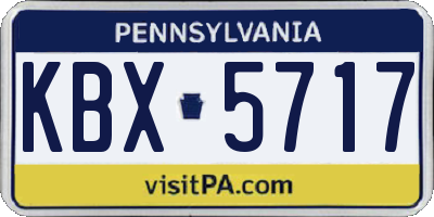 PA license plate KBX5717