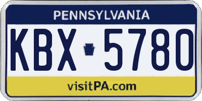 PA license plate KBX5780