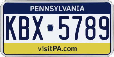 PA license plate KBX5789