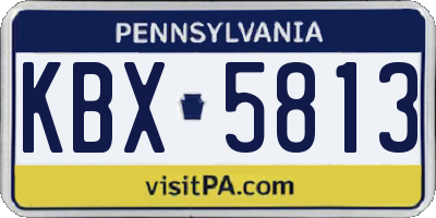 PA license plate KBX5813