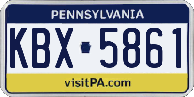 PA license plate KBX5861