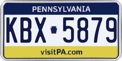 PA license plate KBX5879