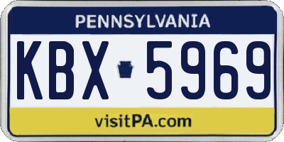 PA license plate KBX5969
