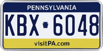 PA license plate KBX6048