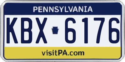 PA license plate KBX6176