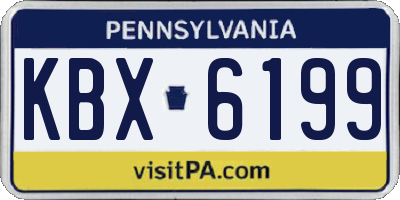 PA license plate KBX6199