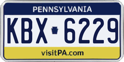 PA license plate KBX6229