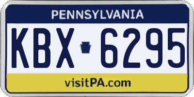 PA license plate KBX6295