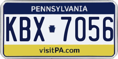 PA license plate KBX7056