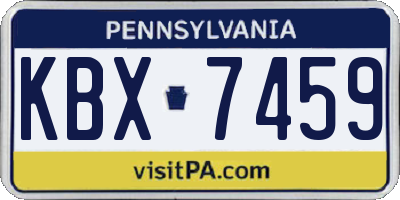 PA license plate KBX7459