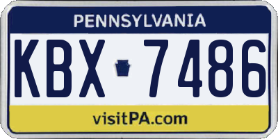 PA license plate KBX7486