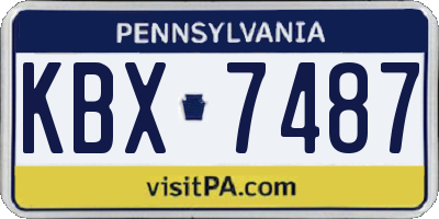 PA license plate KBX7487