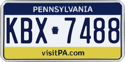 PA license plate KBX7488