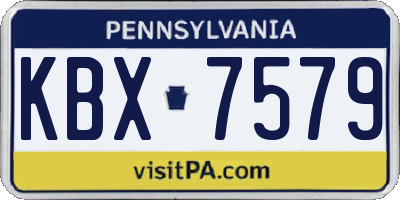 PA license plate KBX7579