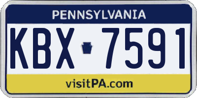 PA license plate KBX7591