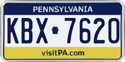 PA license plate KBX7620