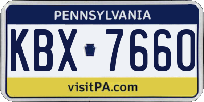 PA license plate KBX7660