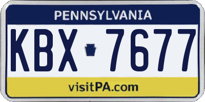 PA license plate KBX7677