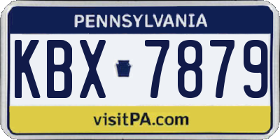 PA license plate KBX7879