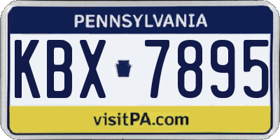 PA license plate KBX7895