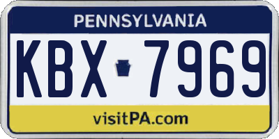 PA license plate KBX7969