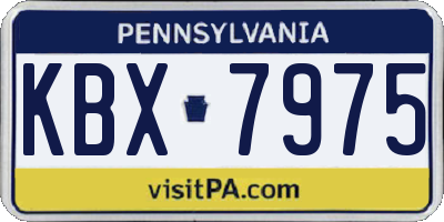PA license plate KBX7975