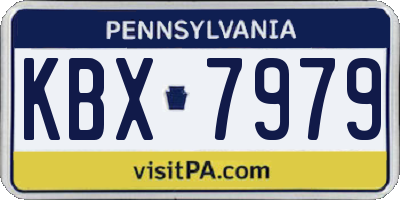 PA license plate KBX7979