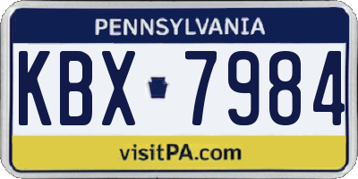 PA license plate KBX7984