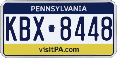 PA license plate KBX8448