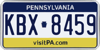 PA license plate KBX8459