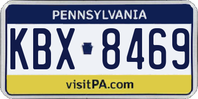 PA license plate KBX8469