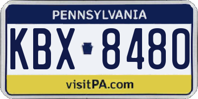 PA license plate KBX8480