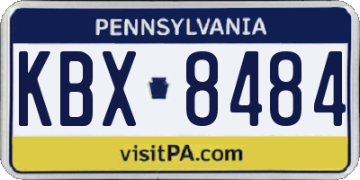 PA license plate KBX8484