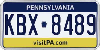 PA license plate KBX8489