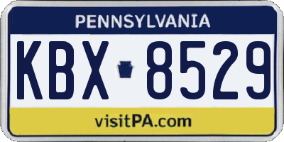 PA license plate KBX8529