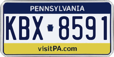 PA license plate KBX8591
