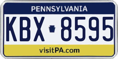 PA license plate KBX8595