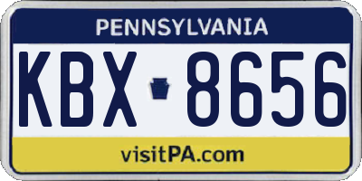 PA license plate KBX8656