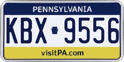 PA license plate KBX9556