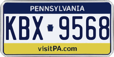 PA license plate KBX9568