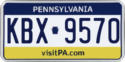 PA license plate KBX9570